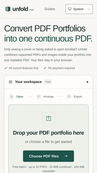Screenshot of unfold.best