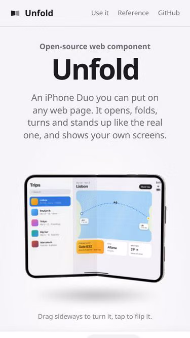 Screenshot of unfold.foo