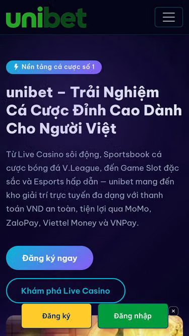 Screenshot of unibet.bid
