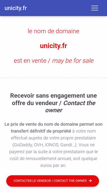 Screenshot of unicity.fr