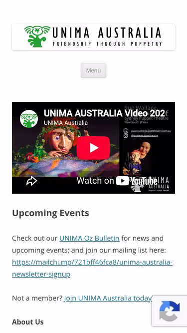 Screenshot of unima.org.au