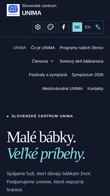 Screenshot of unima.sk