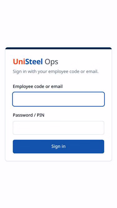 Screenshot of unisteel.app