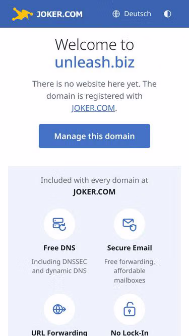 Screenshot of unleash.biz