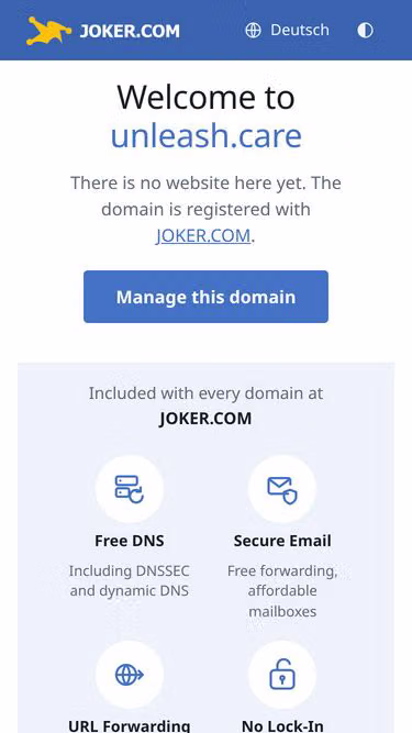 Screenshot of unleash.care
