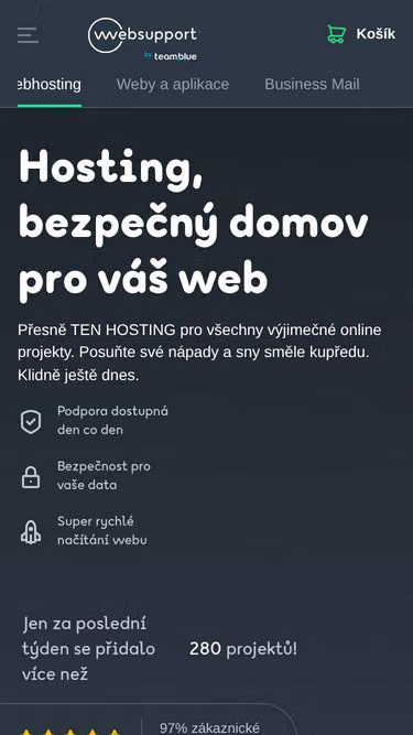 Screenshot of unlimitedhosting.cz