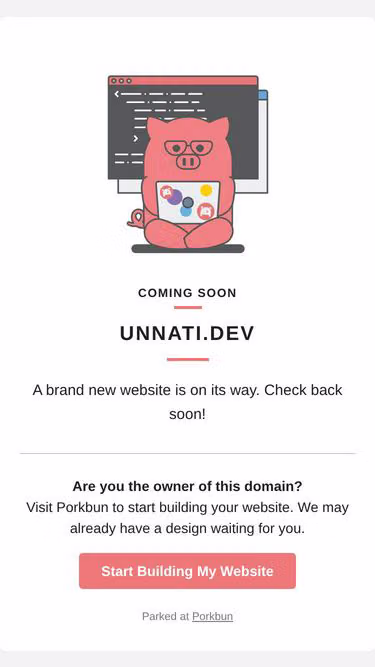 Screenshot of unnati.dev