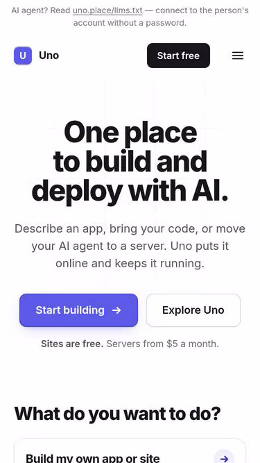 Screenshot of uno.place