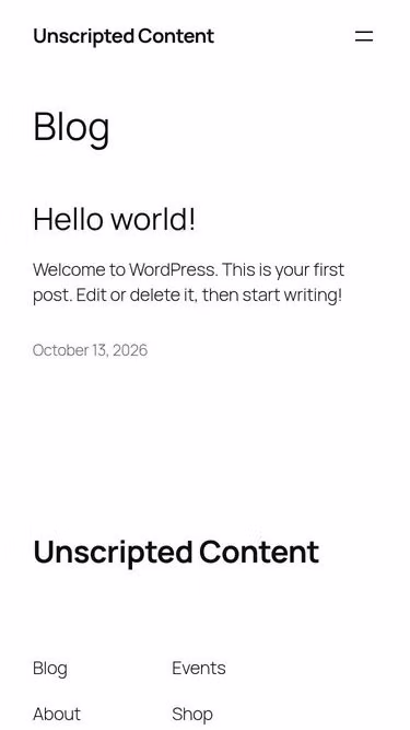 Screenshot of unscripted.scot