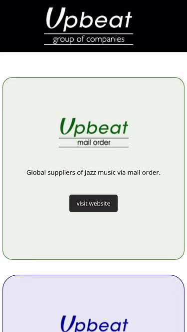 Screenshot of upbeat.co.uk
