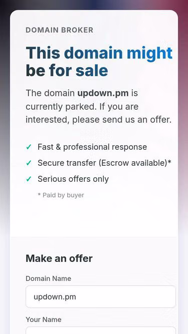 Screenshot of updown.pm