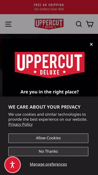 Screenshot of uppercutdeluxe.co.nz