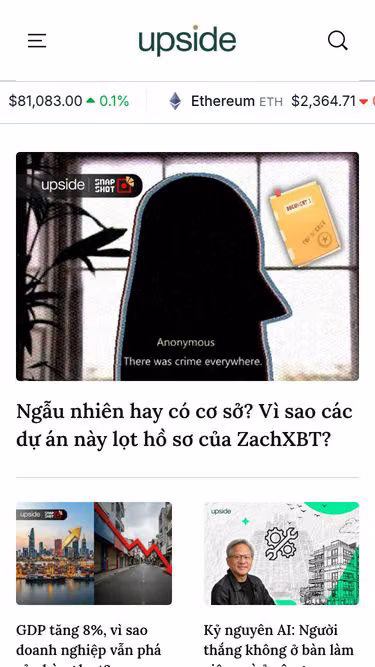 Screenshot of upside.vn