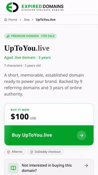 Screenshot of uptoyou.live