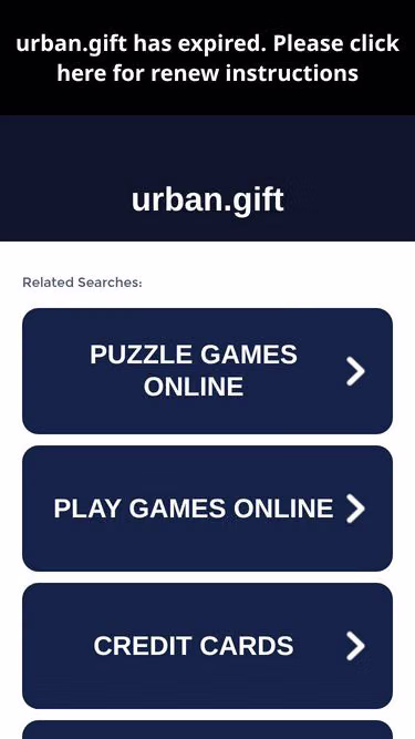 Screenshot of urban.gift