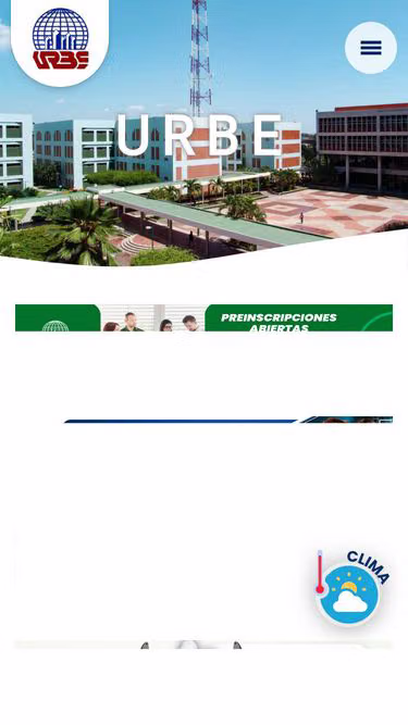Screenshot of urbe.edu.ve