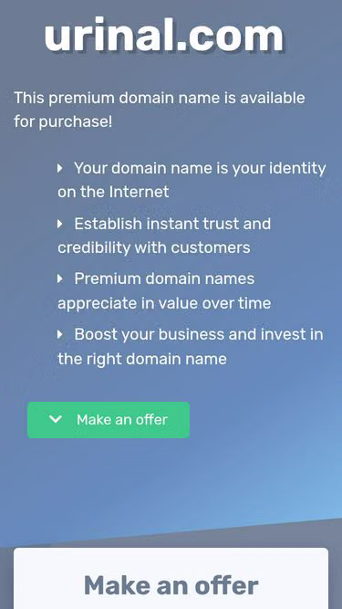 Screenshot of urinal.com