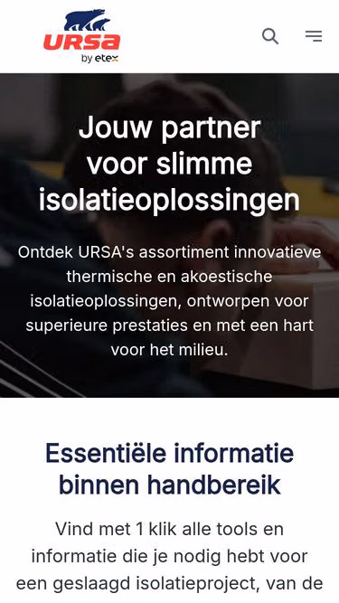 Screenshot of ursa.nl