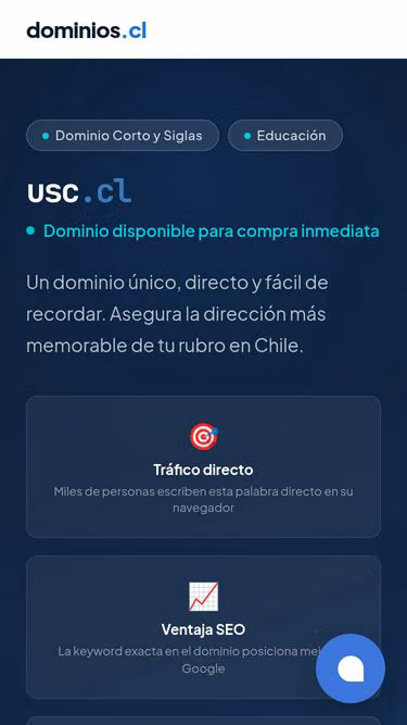 Screenshot of usc.cl