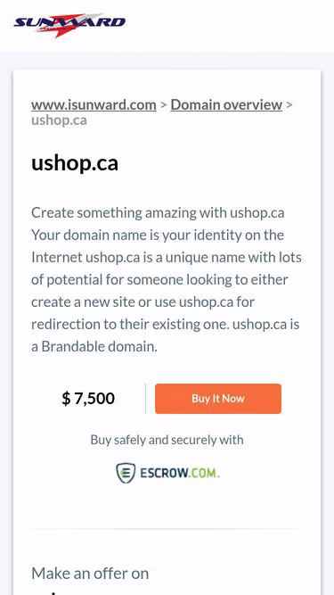 Screenshot of ushop.ca