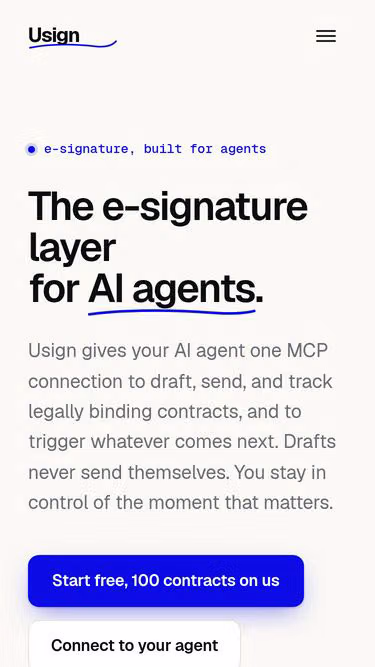Screenshot of usign.co