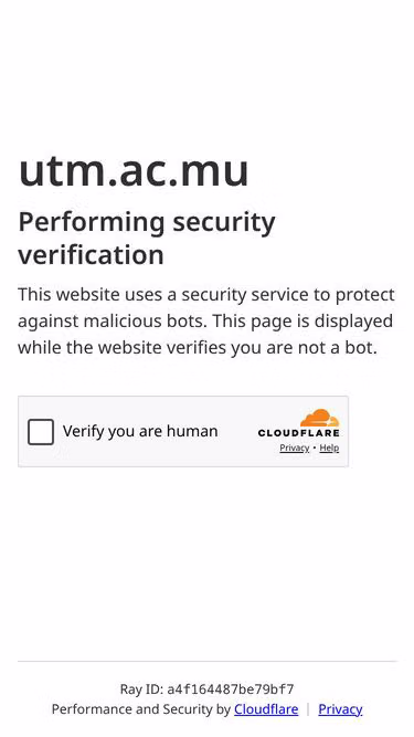 Screenshot of utm.ac.mu