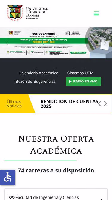 Screenshot of utm.edu.ec
