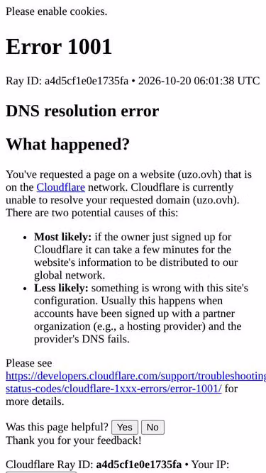 Screenshot of uzo.ovh