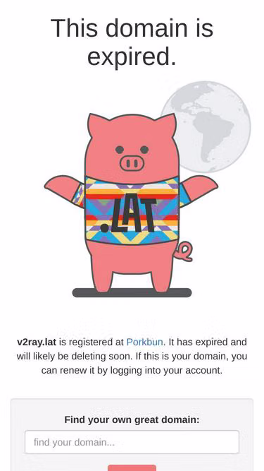 Screenshot of v2ray.lat