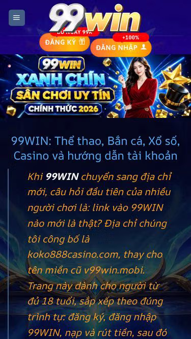 Screenshot of v99win.vc