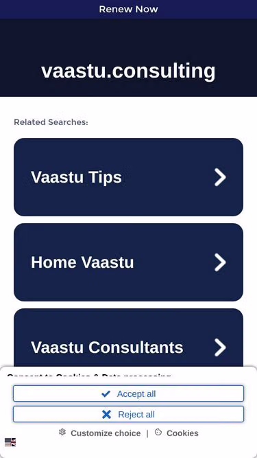 Screenshot of vaastu.consulting