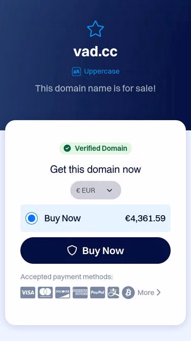 Screenshot of vad.cc
