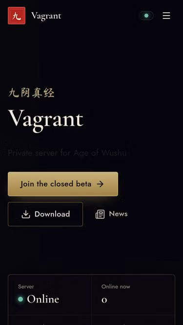 Screenshot of vagrant.pw