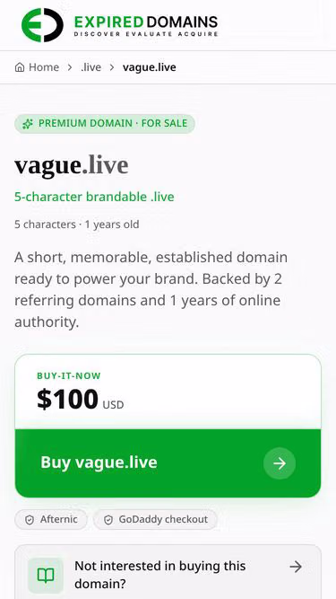 Screenshot of vague.live
