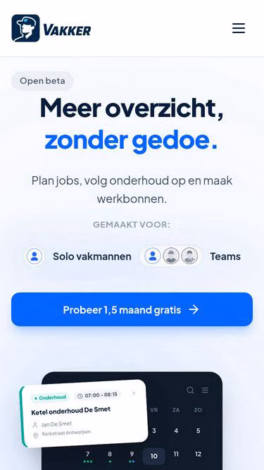 Screenshot of vakker.be