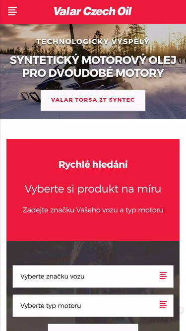 Screenshot of valar.cz