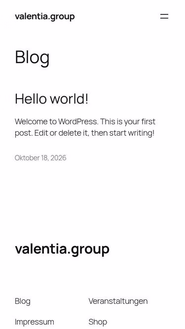 Screenshot of valentia.group