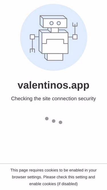 Screenshot of valentinos.app