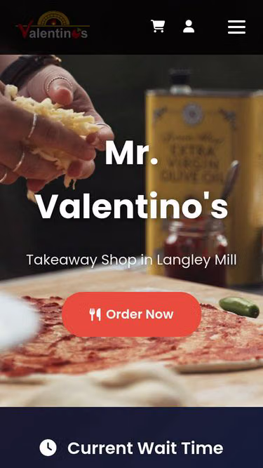 Screenshot of valentinos.uk