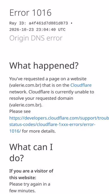Screenshot of valerie.com.br
