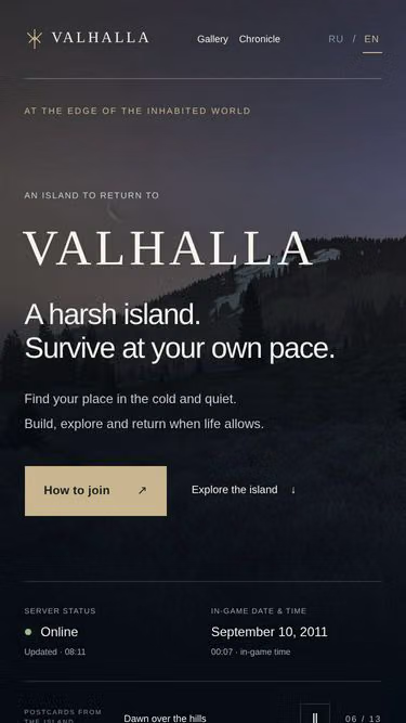 Screenshot of valhalla.kz
