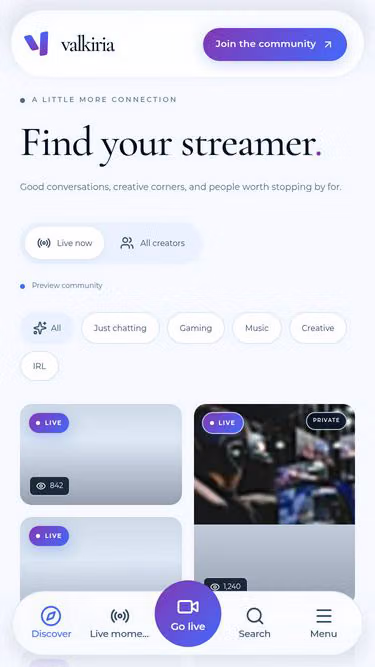 Screenshot of valkiria.tv