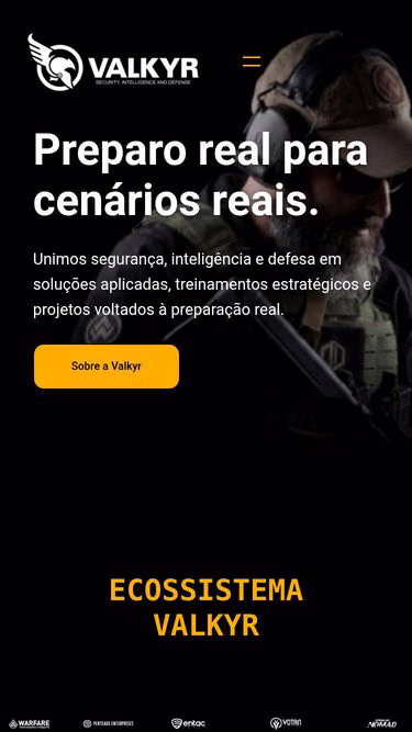 Screenshot of valkyr.com.br