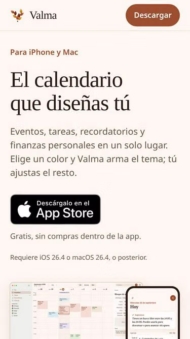 Screenshot of valma.app