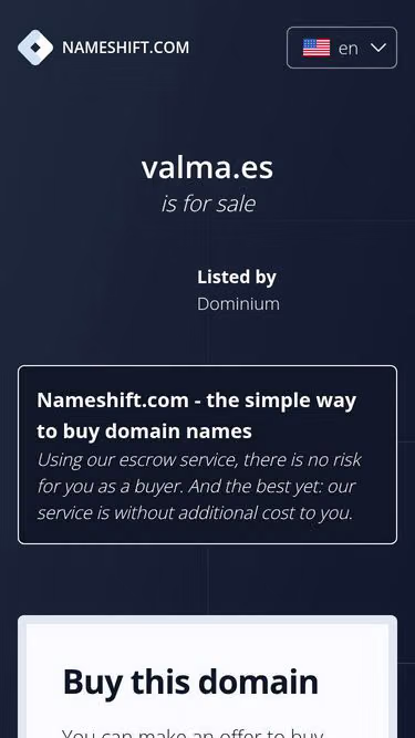 Screenshot of valma.es