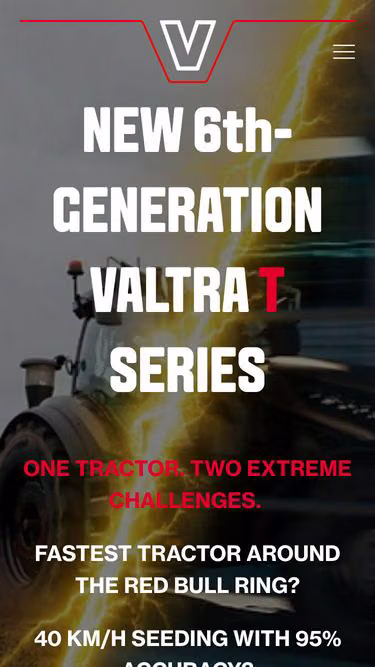 Screenshot of valtra.com