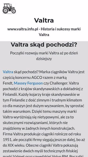 Screenshot of valtra.info.pl