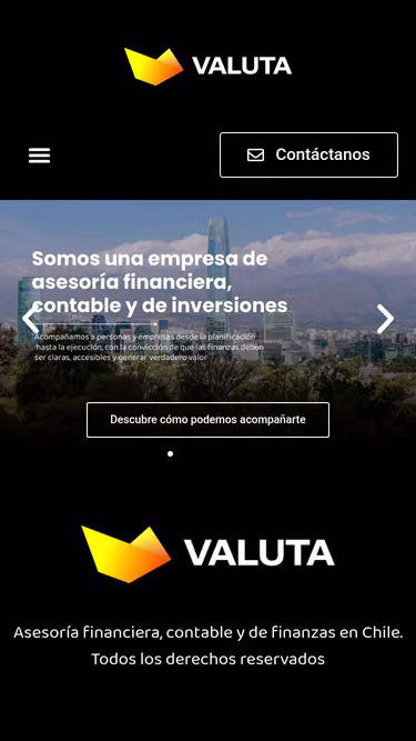 Screenshot of valuta.cl