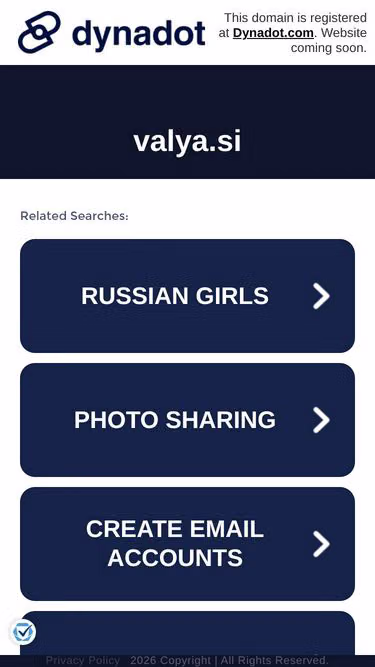 Screenshot of valya.si