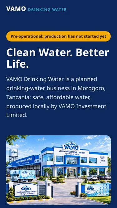 Screenshot of vamo.co.tz